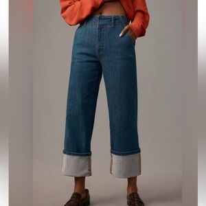 Pilcro by Anthropologie The  Maisy Relaxed Cuff Mid-Rise Jeans